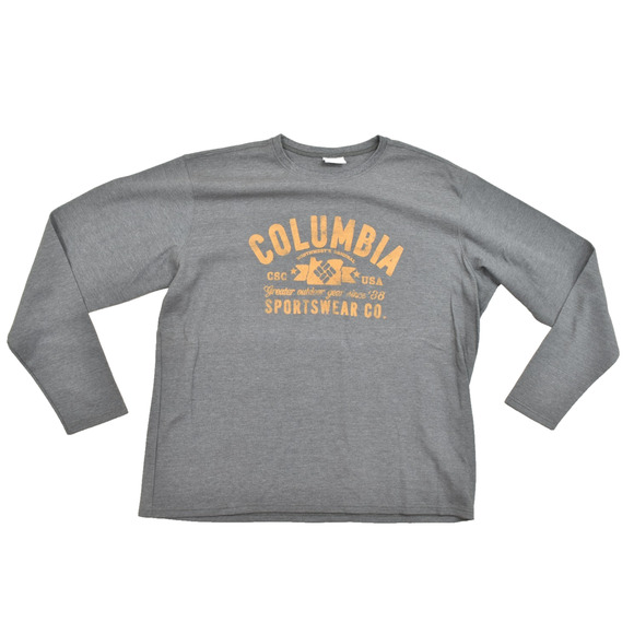 Columbia Men's Pullover Thermal T Shirt Long Sleeve Crewneck Gray Size 2XL - Picture 1 of 8